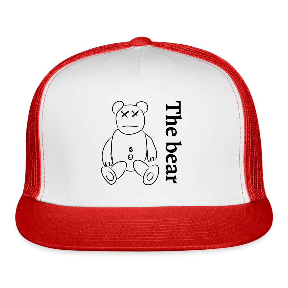 Casquette style trucker - blanc/rouge