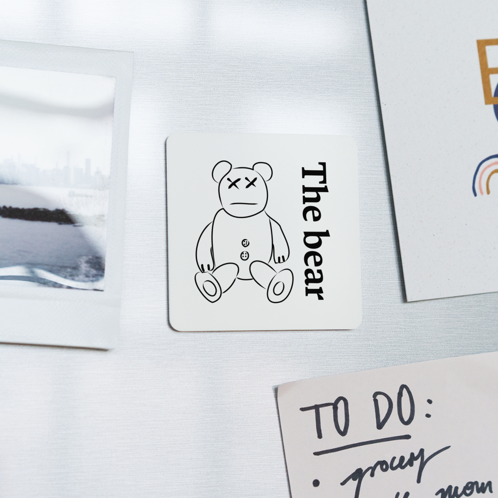 Magnet carré - blanc